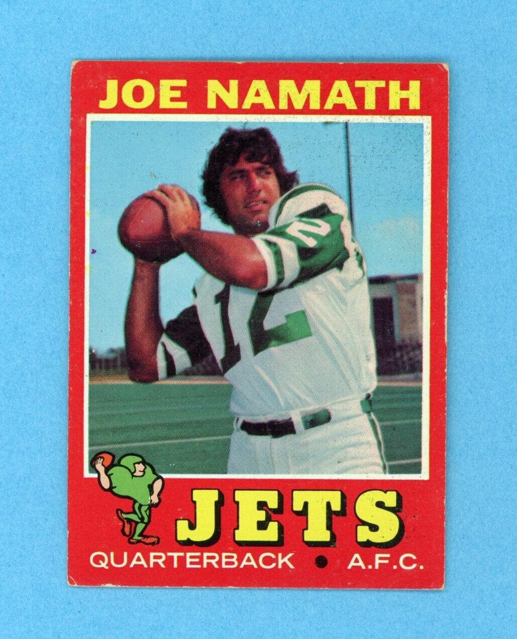 1971 Topps #250 Joe Namath New York Jets Football Card Vg/Ex