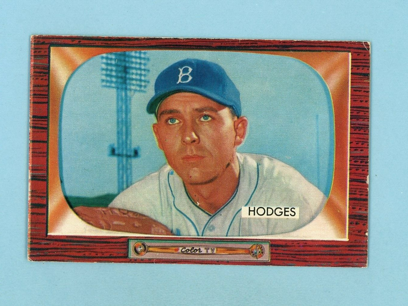 1955 Bowman #158 Gil Hodges Brooklyn Dodgers Baseball Card EX