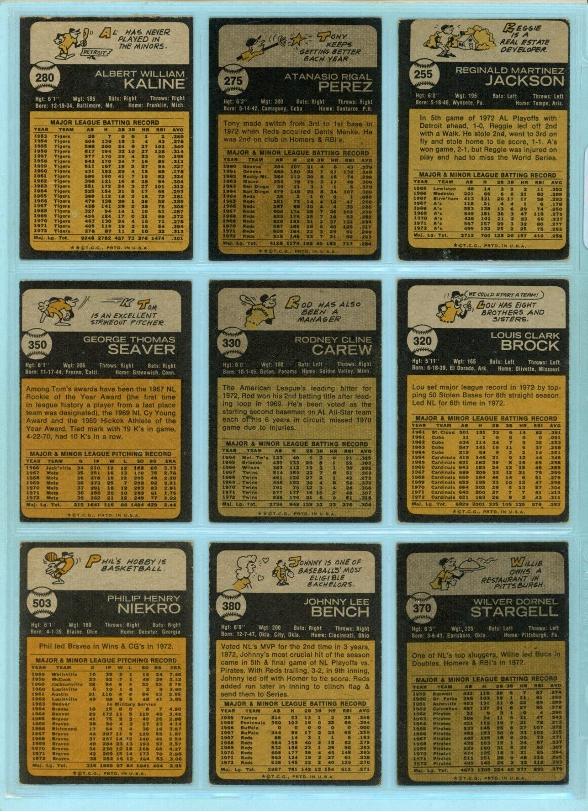 1973 Topps Lot of 18 Different Hall of Famer Baseball Cards mixed grades