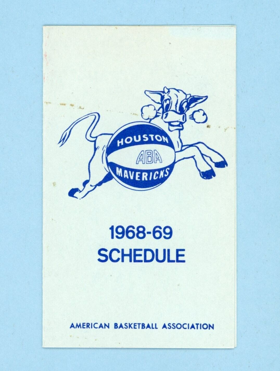 1968-69 Houston Mavericks ABA Pocket Schedule