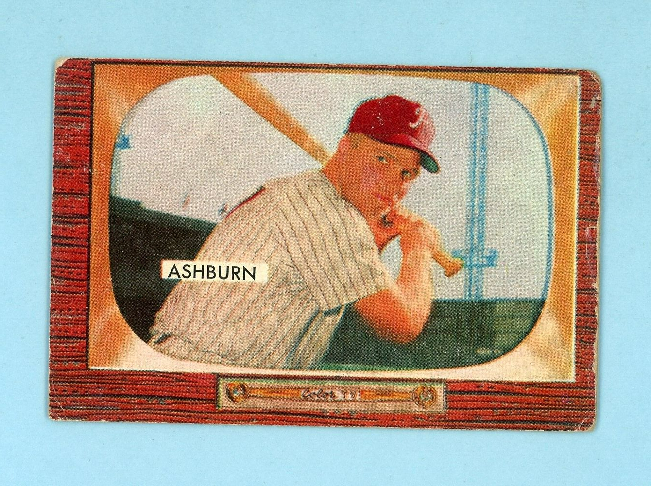 1955 Bowman #130 Richie Ashburn Philadelphia Phillies Baseball Card Low Grade