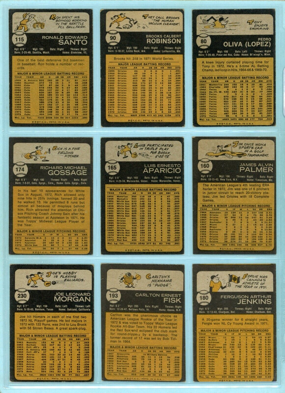 1973 Topps Lot of 18 Different Hall of Famer Baseball Cards mixed grades