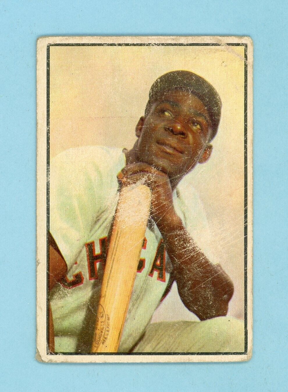 1953 Bowman Color #36 Minnie Minoso Chicago White Sox Baseball Card Low Grade