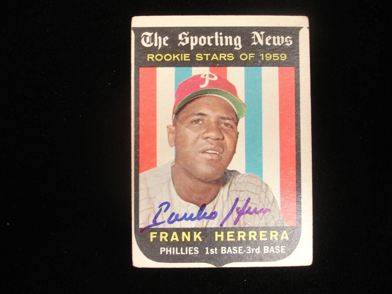 Frank Herrera Autographed 1959 Topps #129 Philadelphia Phillies Card