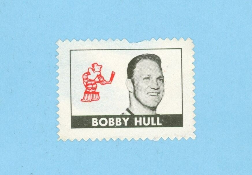 1969-70 OPC Stamp Bobby Hull Chicago Black Hawks Hockey Card