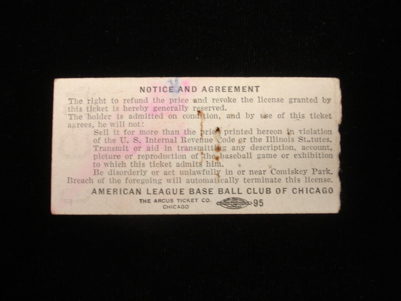 August 3, 1958 New York Yankees @ Chicago White Sox Ticket Stub - Doubleheader