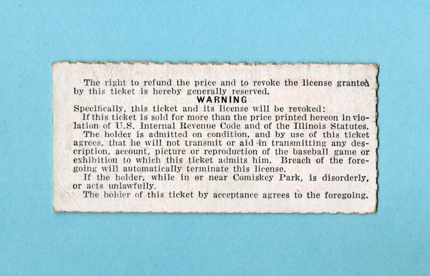 July 27, 1956 Boston Red Sox vs Chicago White Sox Ticket Stub Pete Daley