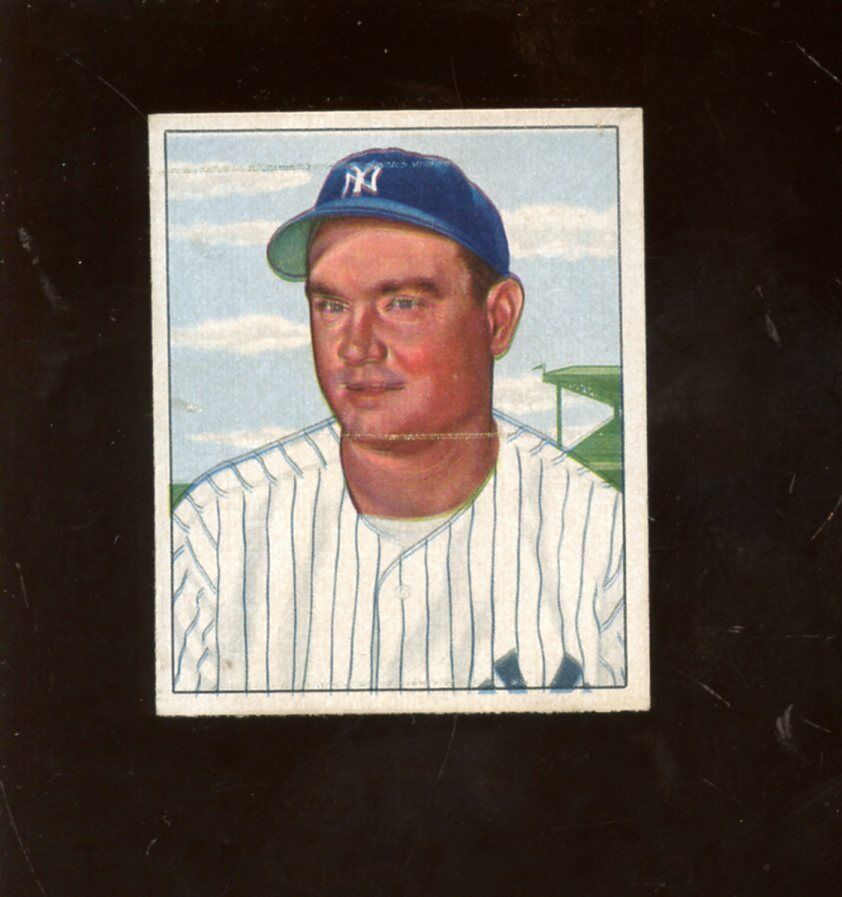 1950 Bowman Baseball Card #139 Johnny Mize New York Yankees