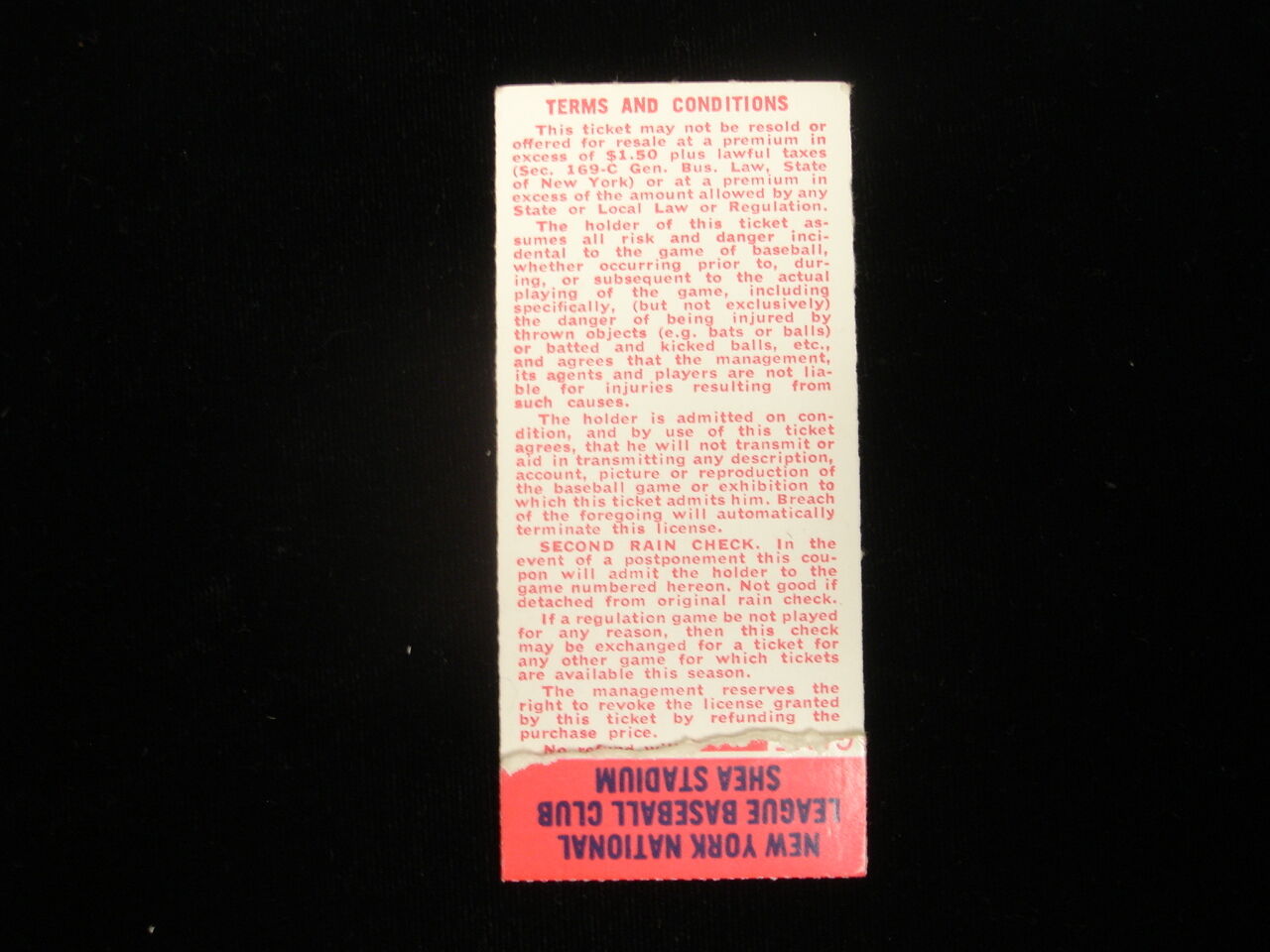 August 21, 1971 San Diego Padres @ New York Mets Ticket Stub - Seaver Win!