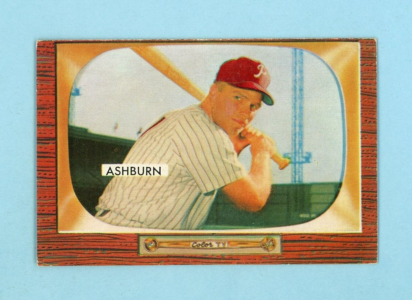 1955 Bowman #130 Richie Ashburn Philadelphia Phillies Baseball Card EX-EX+