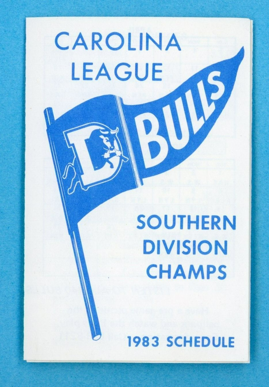 1983 Durham Bulls Pocket Schedule
