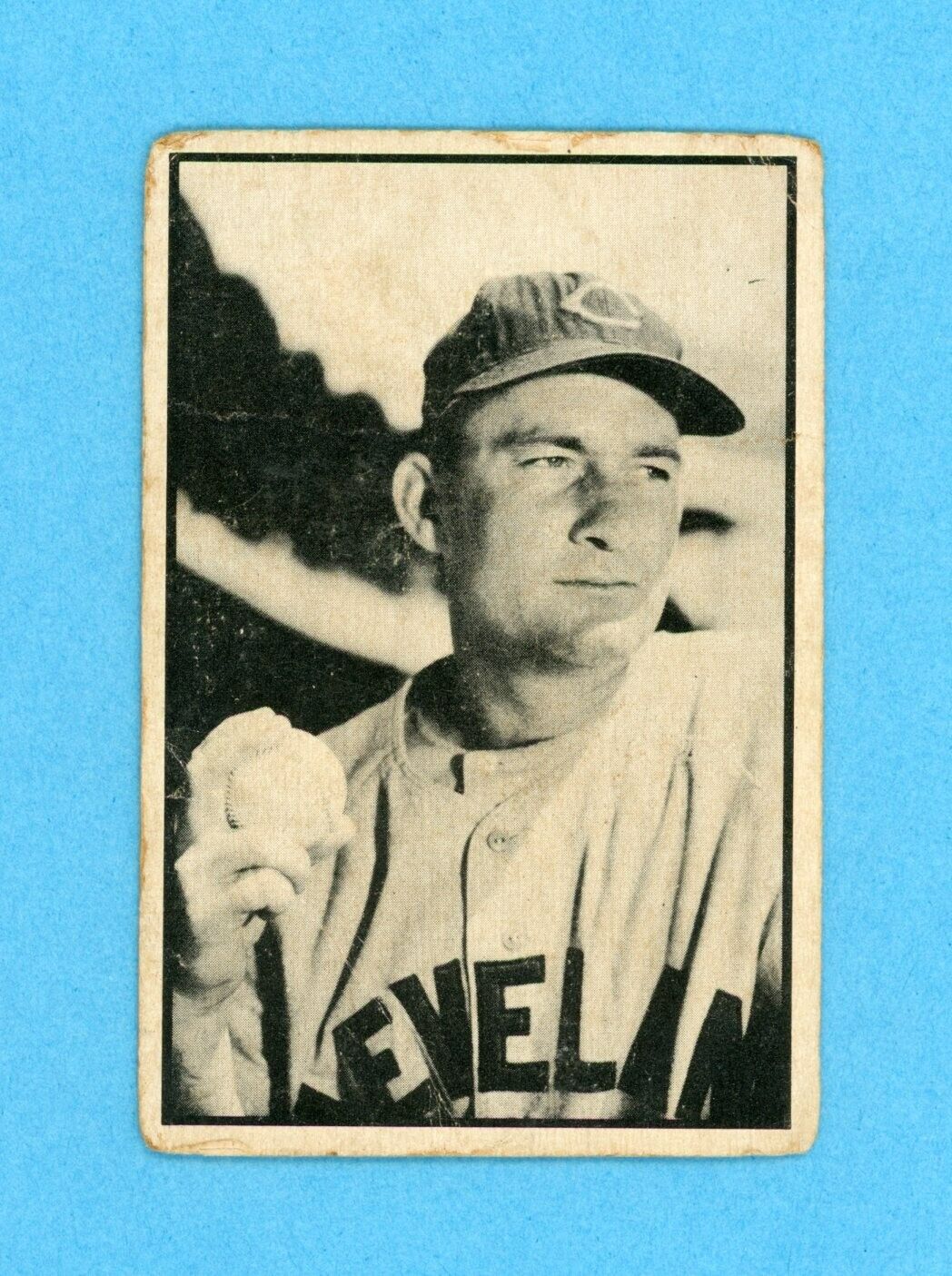 1953 Bowman Black & White #27 Bob Lemon Cleve Indians Baseball Card Low Grade