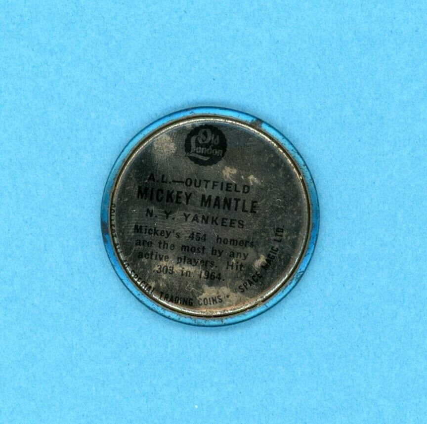 1965 Old London Mickey Mantle New York Yankees Baseball Coin