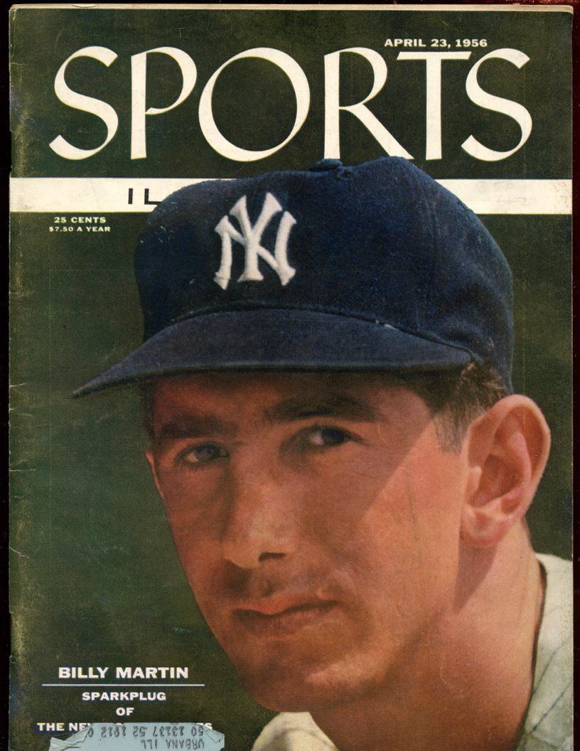 April 23 1956 Sports Illustrated Magazine With Billy Martin Yankees Cover EXMT