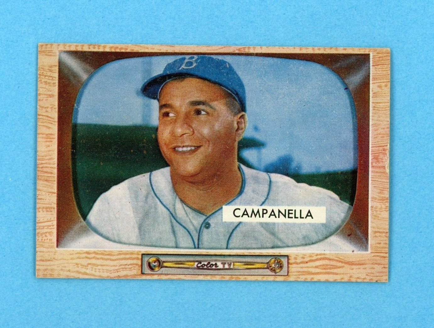 1955 Bowman #22 Roy Campanella Brooklyn Dodgers Baseball Card Ex/Mt ap wrk/scf