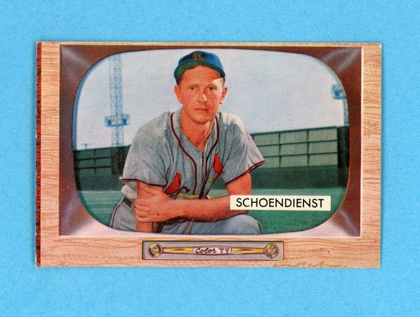 1955 Bowman #29 Red Schoendienst St. Louis Cardinals Baseball Card EX+-Ex/Mt