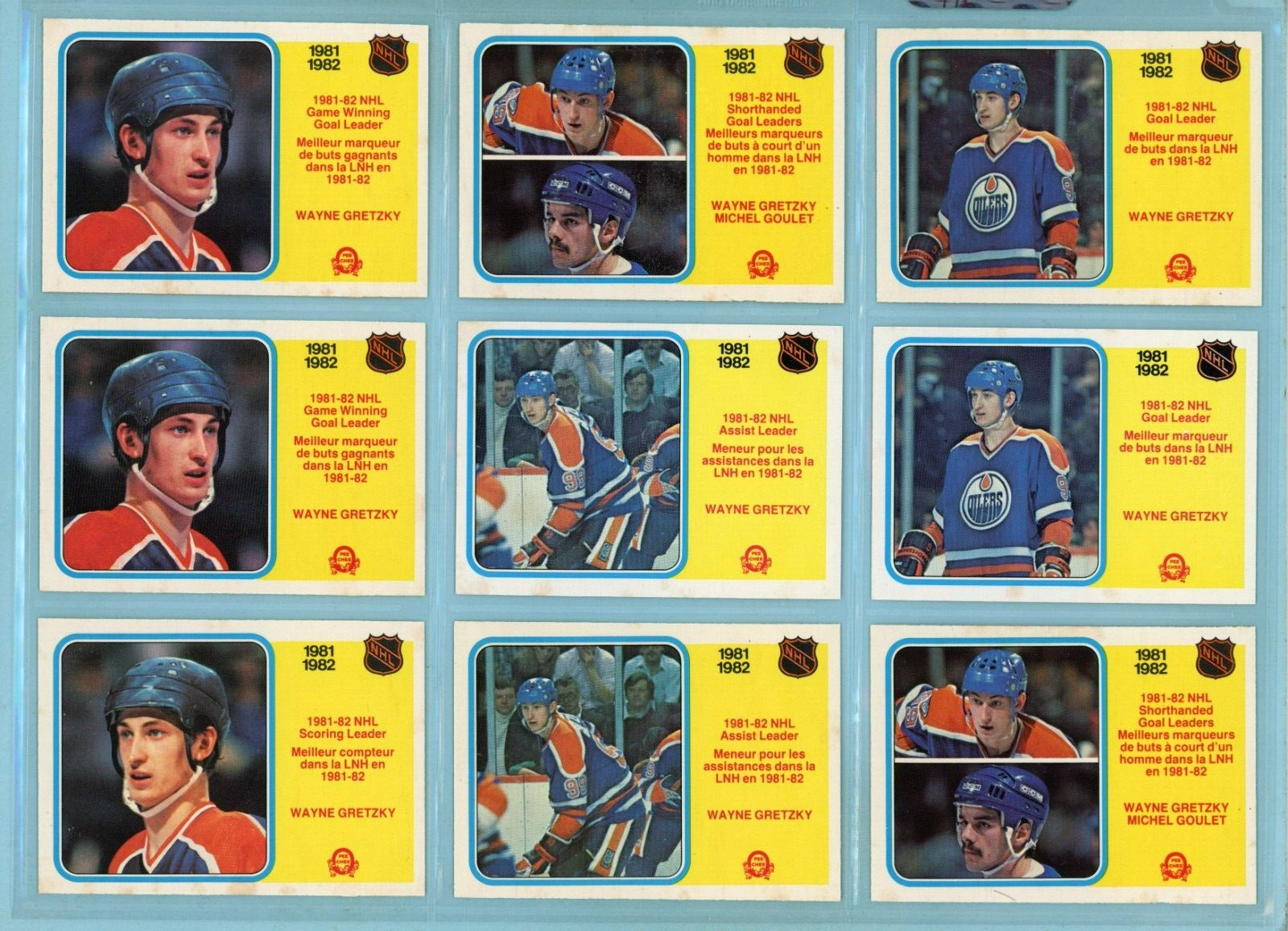 1982-83 OPC Lot of 10 Wayne Gretzky Edmonton Oilers Hockey Cards NM