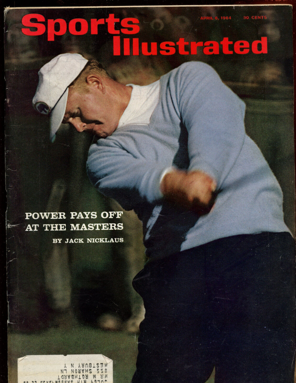 April 6 1964 Sports Illustrated Magazine Jack Nicklaus Front Cover EX+