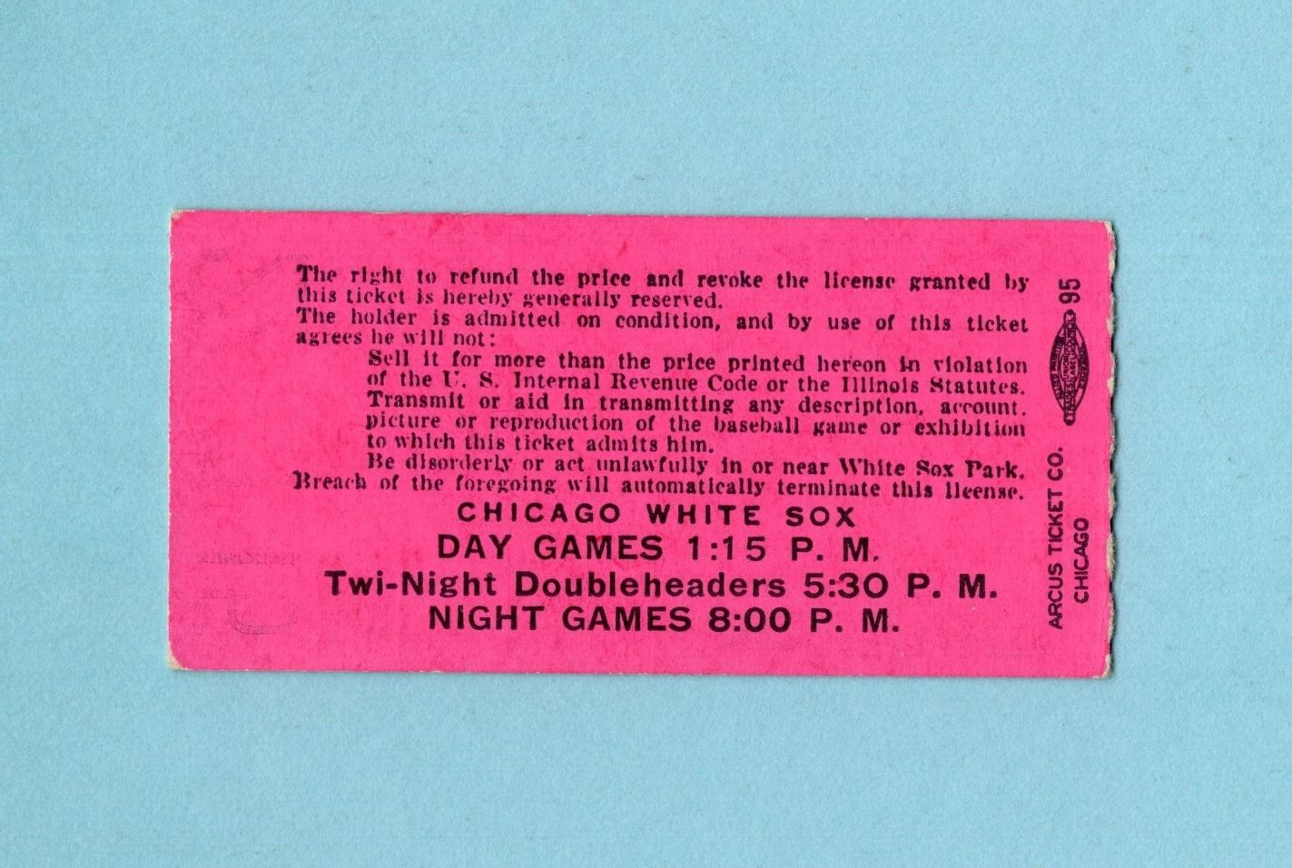 August 6, 1972 Texas Rangers vs Chicago White Sox Ticket Stub Wilbur Wood, Allen