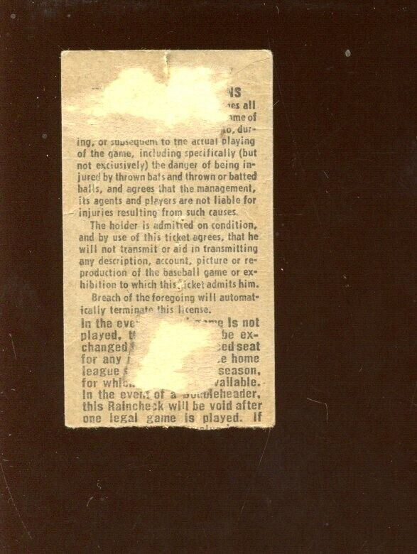 April 5 1979 New York Yankees Ticket Stub