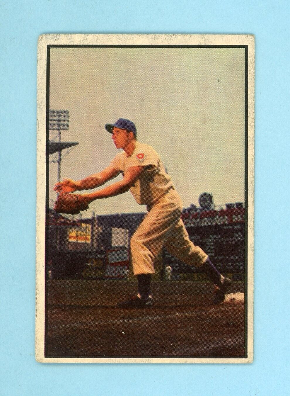 1953 Bowman Color #92 Gil Hodges Brooklyn Dodgers Baseball Card VG ap pmbk