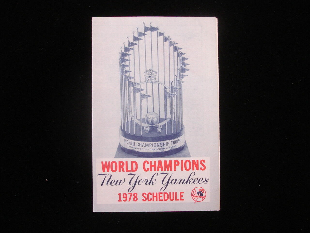 1978 New York Yankees Official Schedule