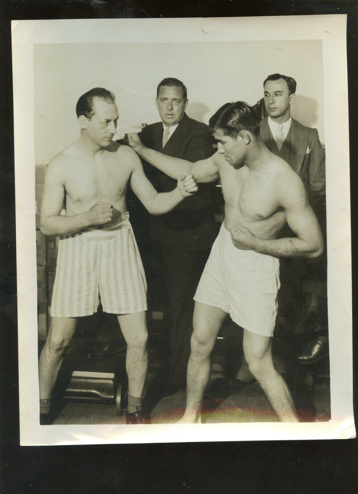 Original June 20 1932 Benning Leonard Boxing 8 X 10 Wire Photo