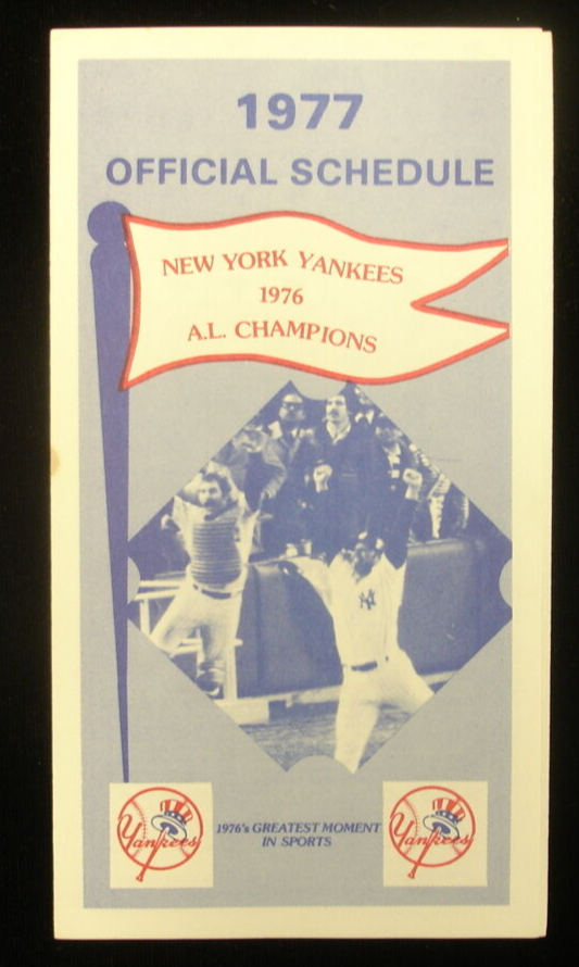 1977 New York Yankees Baseball Schedule