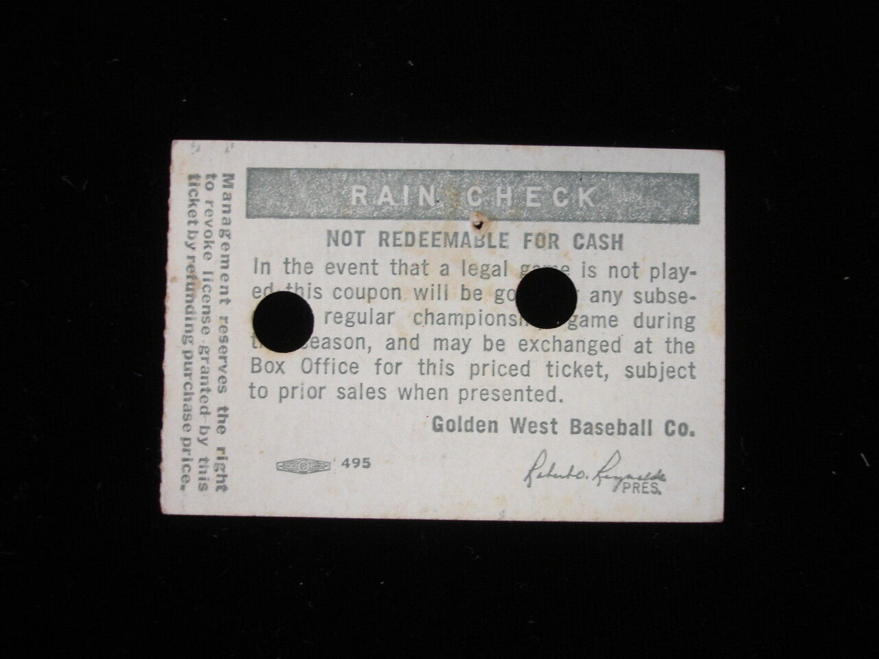 June 7, 1962 Chicago White Sox @ Los Angeles Angels Ticket Stub