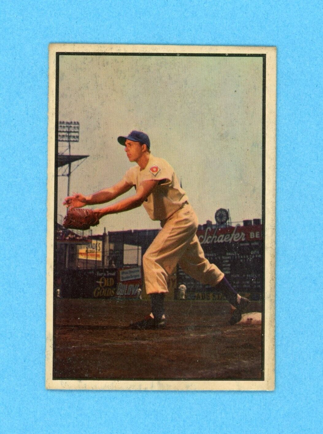 1953 Bowman Color #92 Gil Hodges Brooklyn Dodgers Baseball Card Low Grade