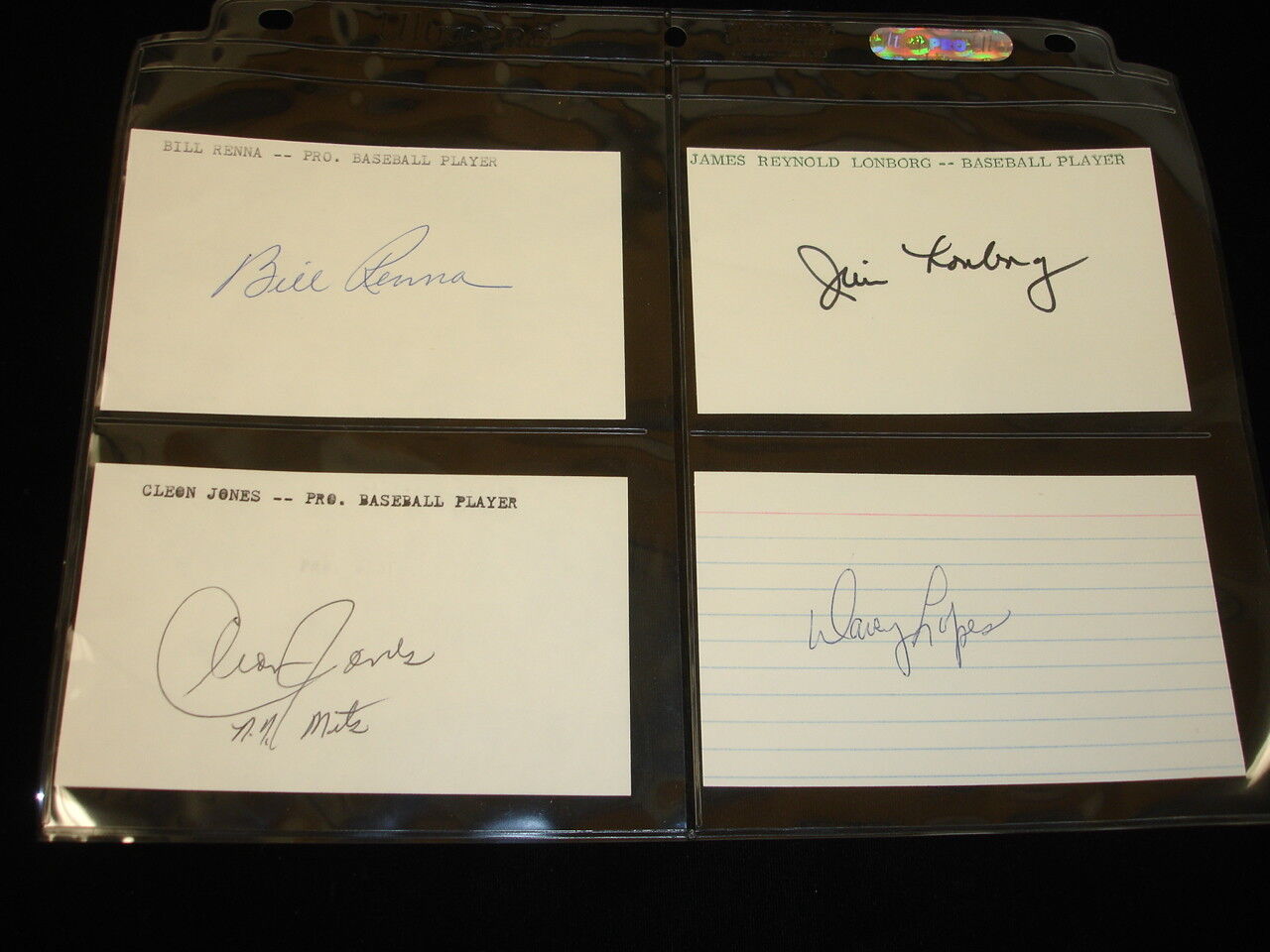 Lot of 30 Different MLB Baseball Players Signed 3x5 Unlined Index Cards