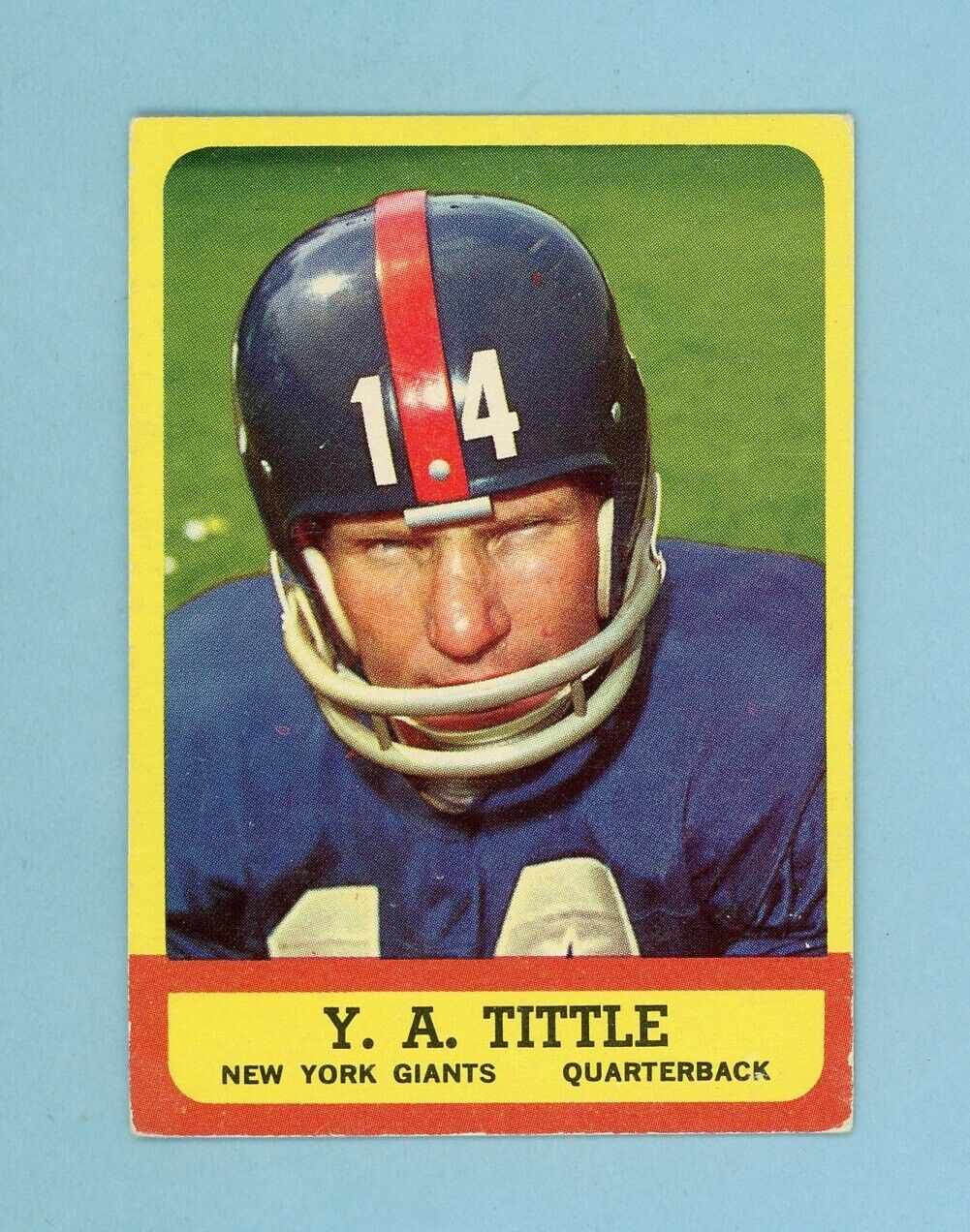 1963 Topps #49 Y. A. Tittle New York Giants Football Card EX