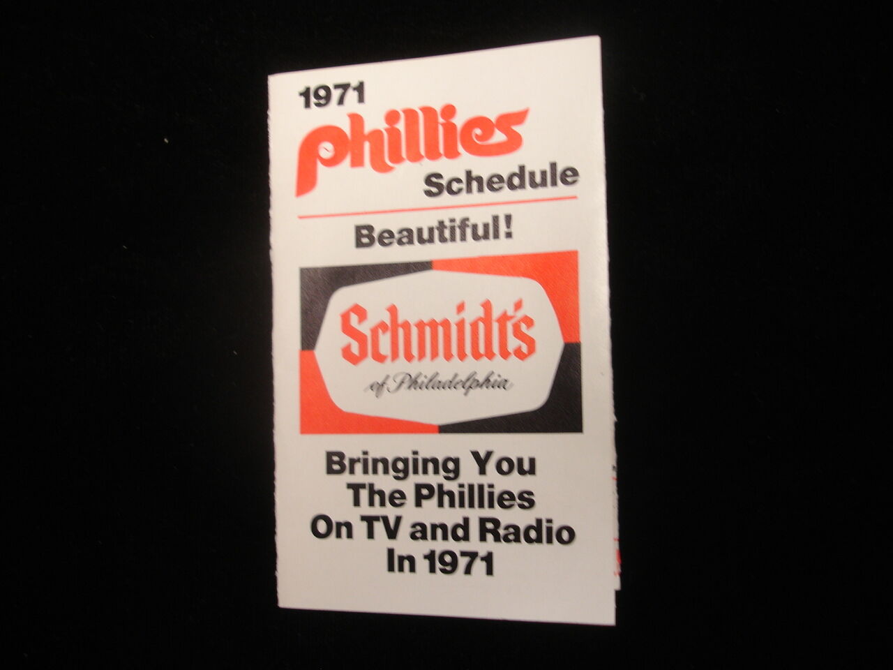 1971 Philadelphia Phillies Baseball Schedule