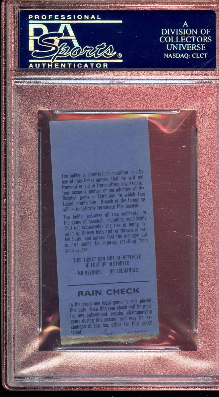 May 13 1980 Ticket Stub New York Mets at Cincinnati Reds PSA Authentic