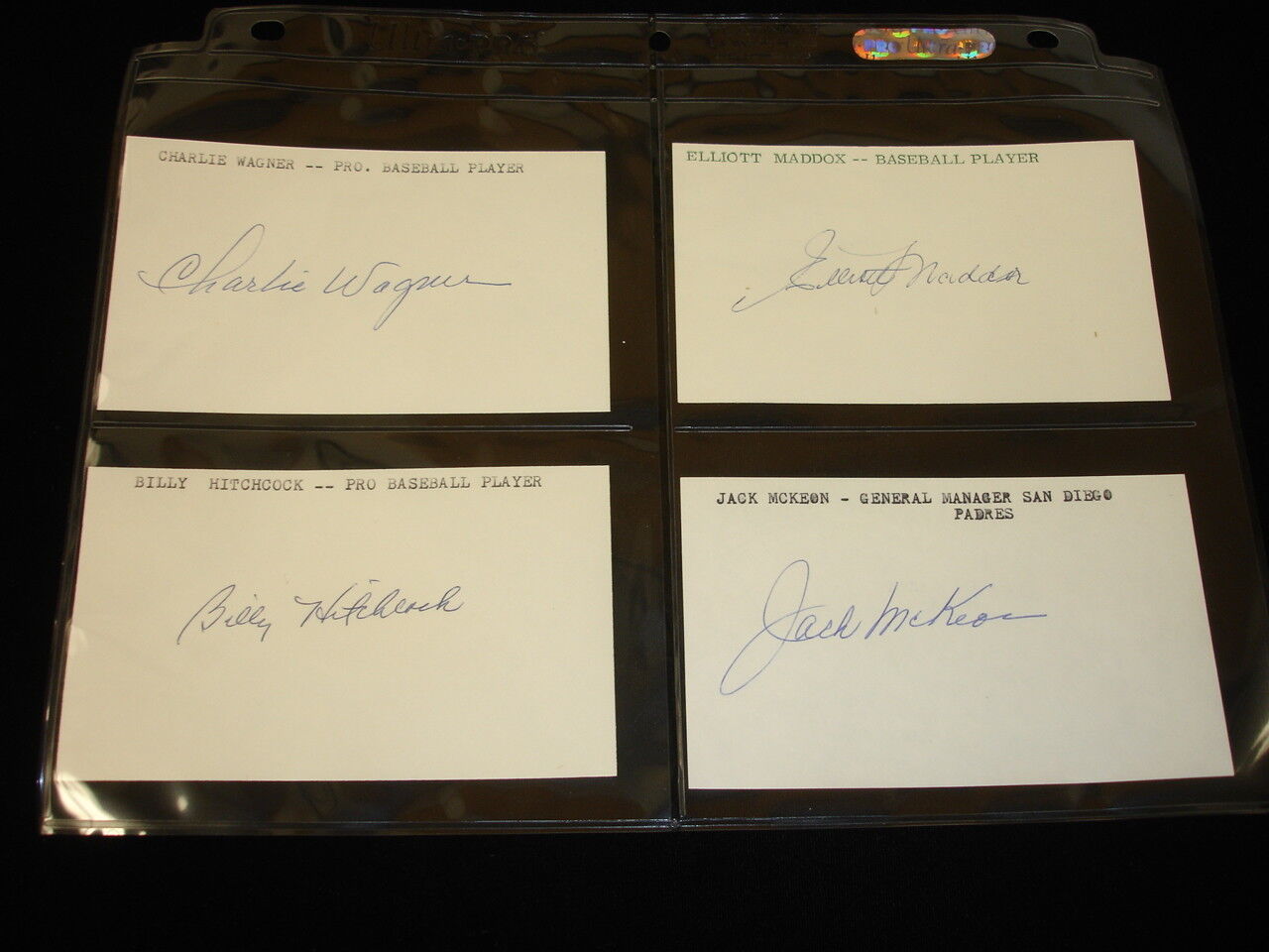 Lot of 30 Different MLB Baseball Players Signed 3x5 Unlined Index Cards