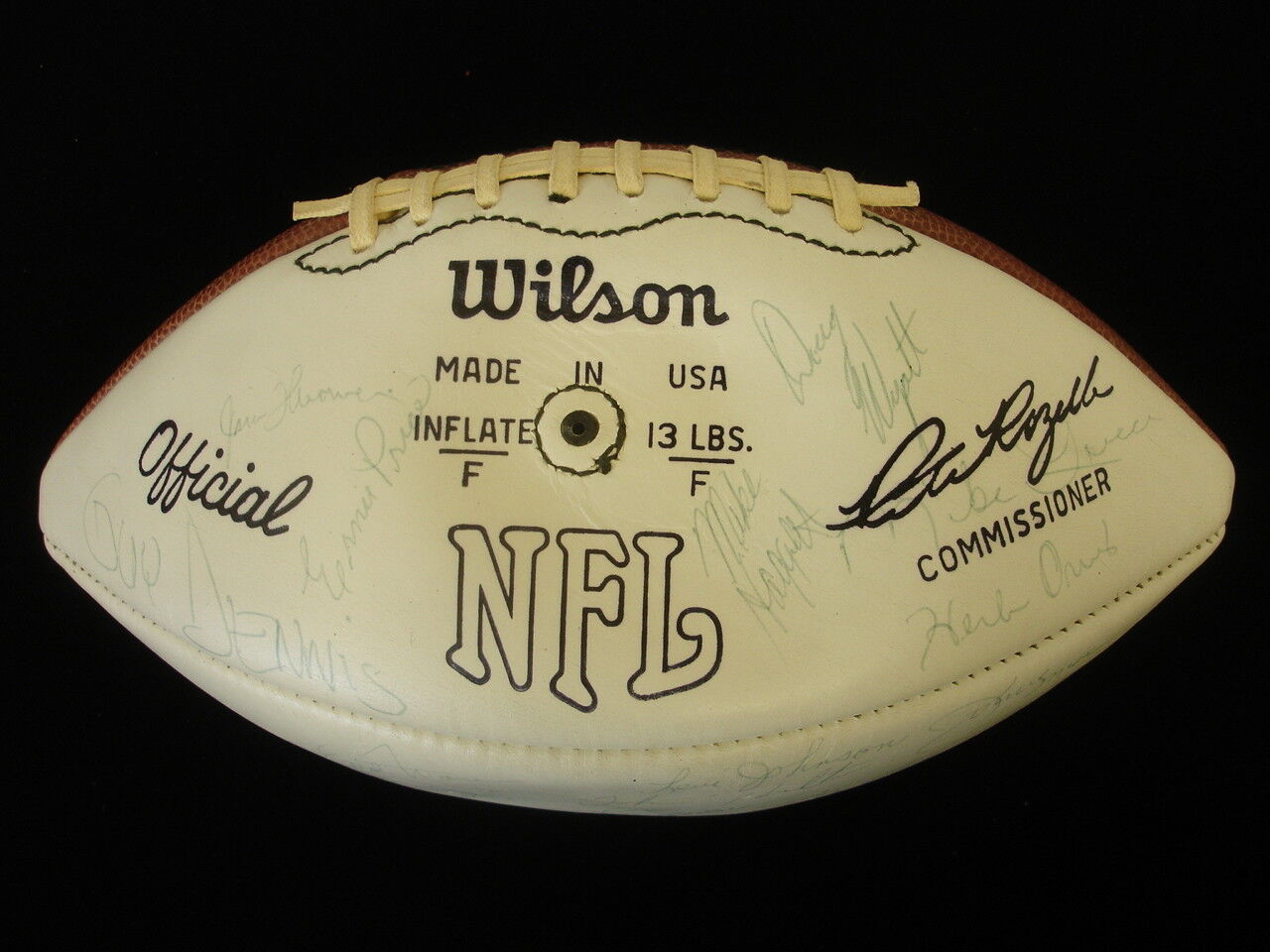 1973 Detroit Lions Team Autographed Football - 39 Autographs