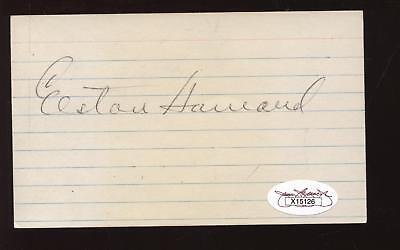 Elston Howard Signed Index Card JSA LOA